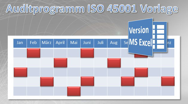 Auditprogramm ISO 45001 MS Excel Vorlage
