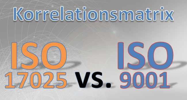 Korrelationsmatrix ISO 17025 zu ISO 9001