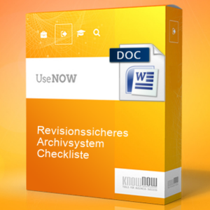 Revisionssicheres Archivsystem Checkliste