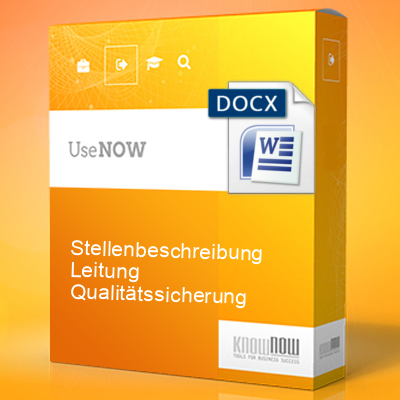 stellenbeschreibung leitung qualitätssicherung